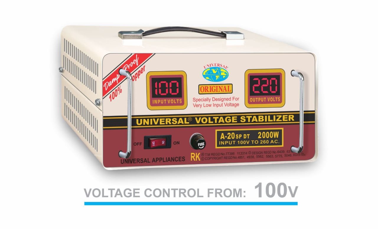 UNIVERSAL Voltage Stabilizer for Refrigerator, A20SP DT 2000watts 100V-265V