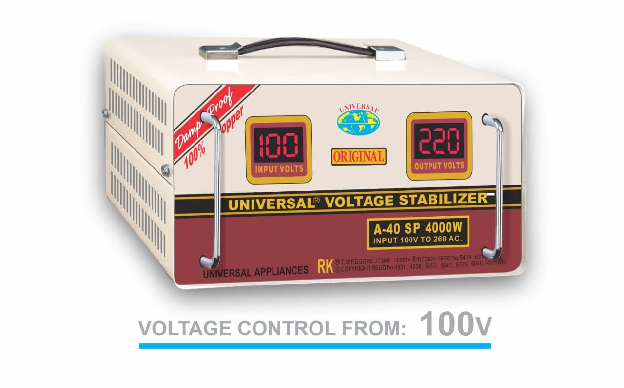 UNIVERSAL Voltage Stabilizer for 1 ton AC/Treadmill, A40SP 4000W 100V-250V