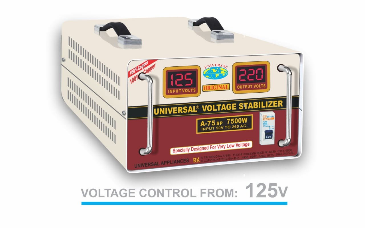 UNIVERSAL Voltage Stabilizer for 1.5 ton AC A75SP 7500W 125V-250